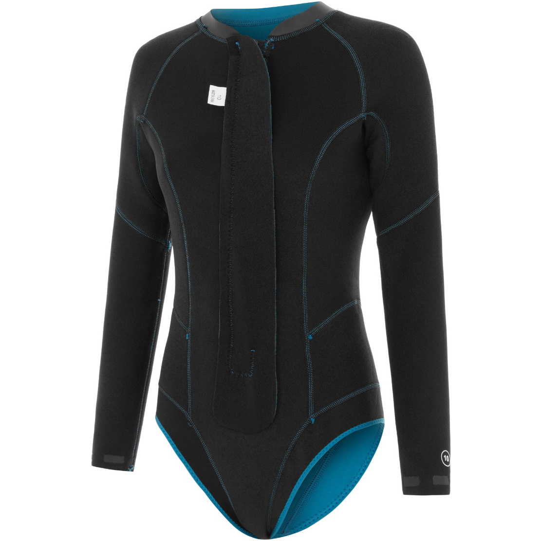 2025 Nyord Womens Solu Yulex 2/2mm Long Sleeve Front Zip Spring Shorty Wetsuit SOLWHL22001-CBL - Celestial Blue